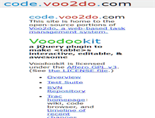 Tablet Screenshot of code.voo2do.com